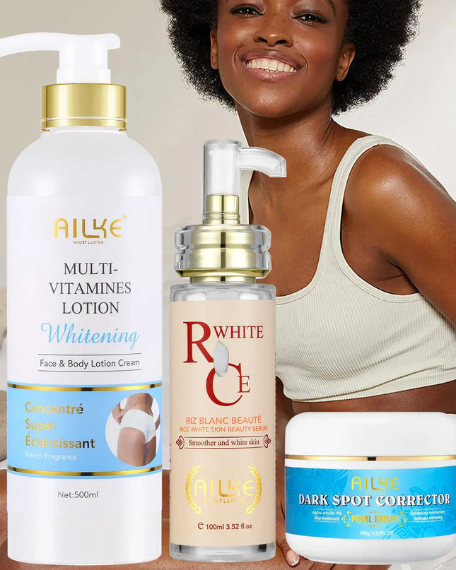 AILKE Whitening Body Lotion – Multi Vitamin Skin Brightening Set