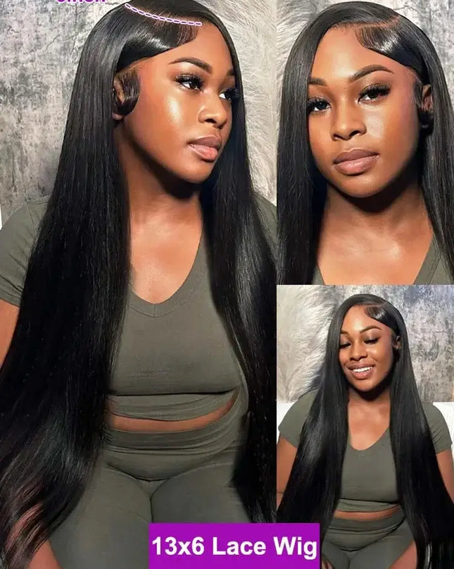 30 Inch HD Lace Frontal Wig 13x6 Bone Straight 250% Density Human Hair – Pre-Plucked Burmese Wig for Black Women