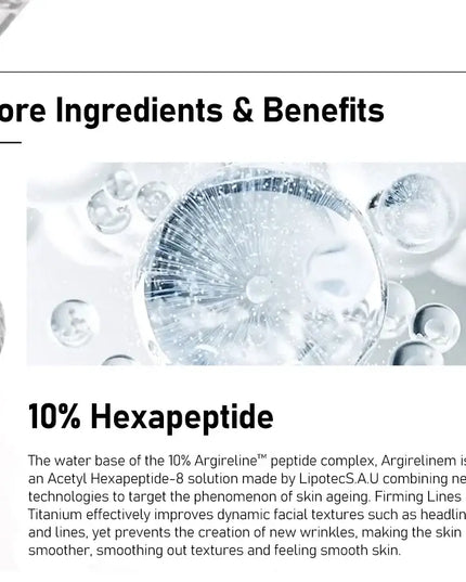 Exfoliating Face Serum – 10% Salicylic Acid, Niacinamide + Zinc, Hexapeptide for Moisturizing & Smoothing