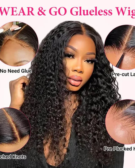 Natural Black Deep Wave Lace Front Wig | 100% Human Hair