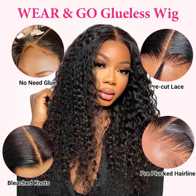 Natural Black Deep Wave Lace Front Wig | 100% Human Hair