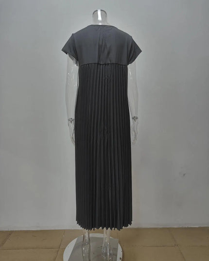 women's elegant sleeveless dress with pockets - Beige