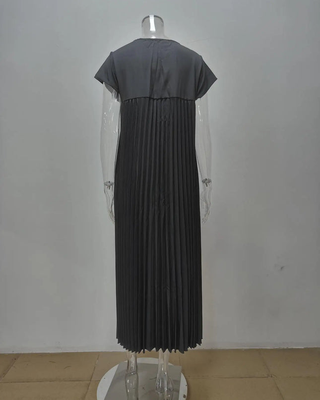 women's elegant sleeveless dress with pockets - Beige