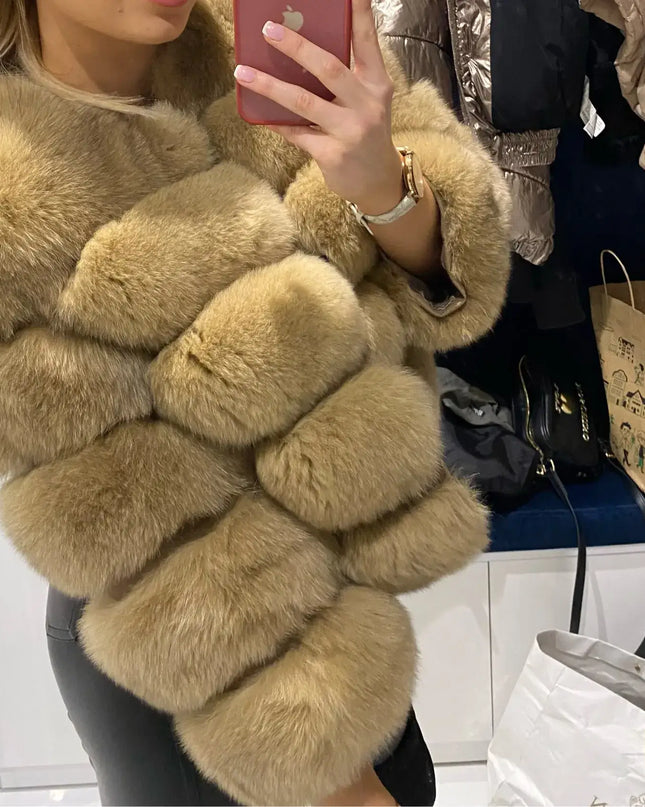 Winter Women's Cold Coat Top Fox Jackets For Women clothing Natural Real fox Fur Jacket Coats For Women Fur Jacket In Promotion