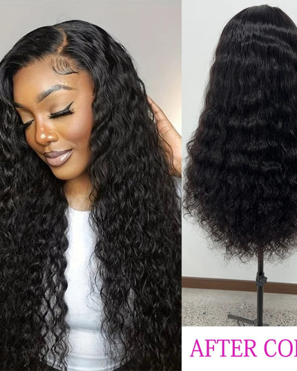 Curly Virgin Human Hair Lace Wig - 250% Density HD Lace