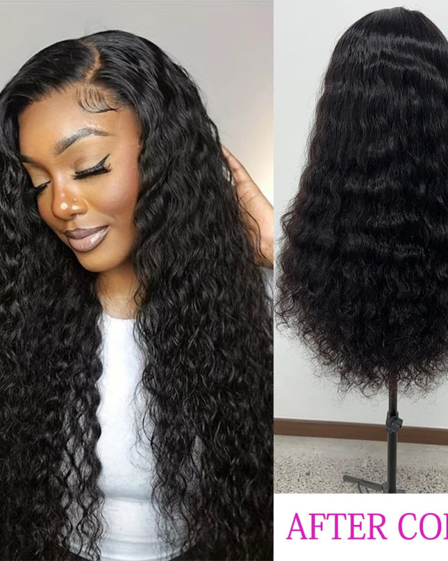 Curly Virgin Human Hair Lace Wig - 250% Density HD Lace