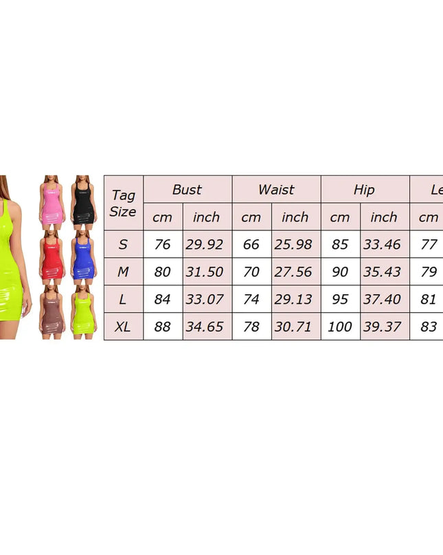 🔥 Top Seller – Sexy PU Leather Bodycon Mini Dress for Club & Party