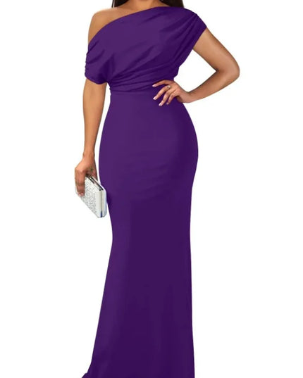 Elegant Sleeveless Off Shoulder Bodycon Long Dress for Evening Party & Prom