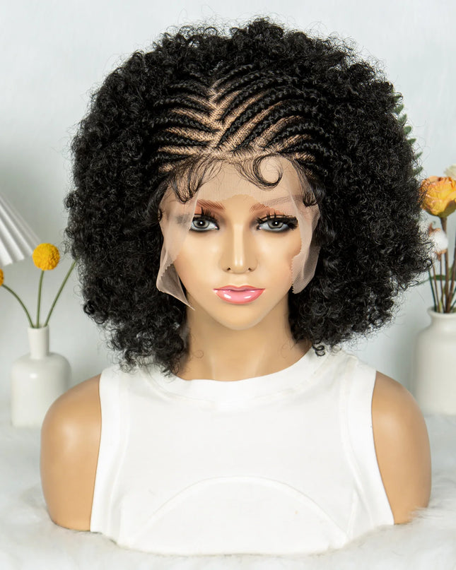 Braided Wig Synthetic Full Lace Wigs Short Lengths for Black Women