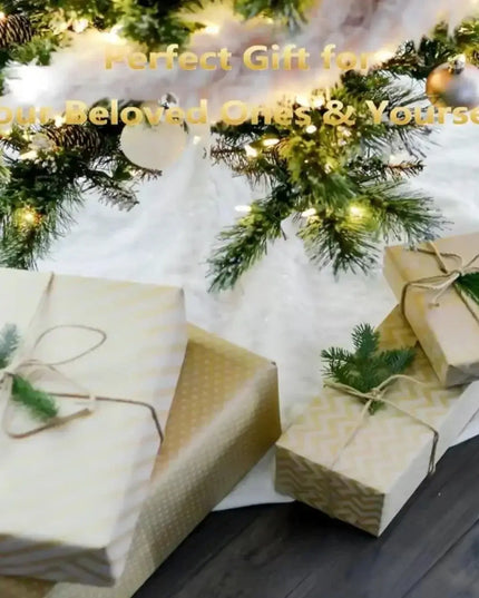 Christmas gifts under a tree with festive decorations, perfect for loved ones and self-care.