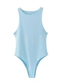 Light blue swimsuit on a white background