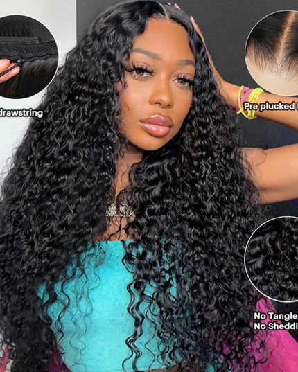 Curly Virgin Human Hair Lace Wig - 250% Density HD Lace