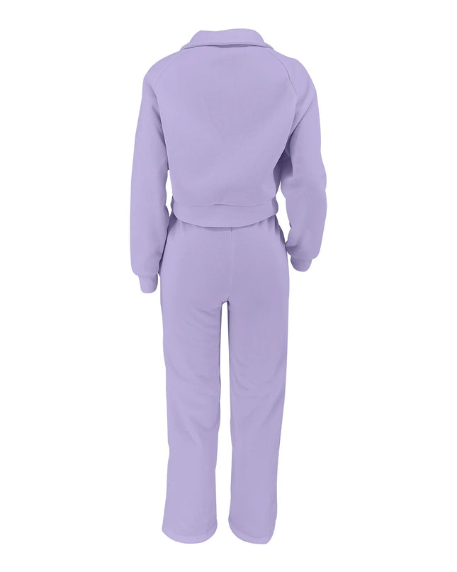 Autumn Winter Thick Warm Two-Piece Leisure Set for Women”