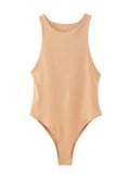 Beige swimsuit on a white background