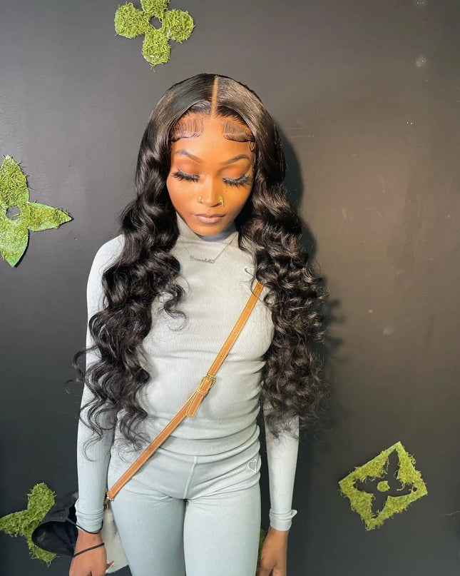 40 Inch Loose Deep Wave HD Lace Front Wig 13x6 Brazilian Curly Human Hair Wig for Women