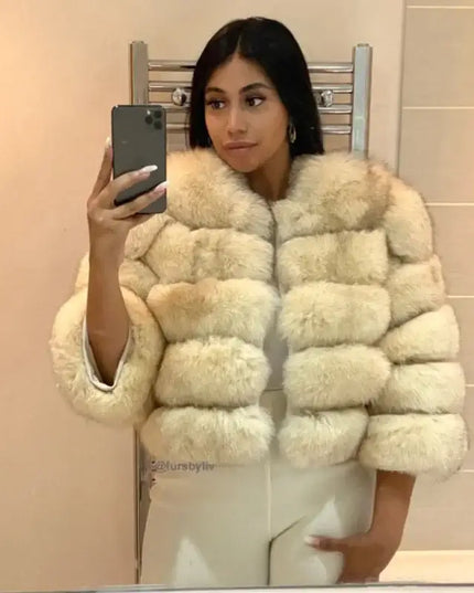 Winter Women's Cold Coat Top Fox Jackets For Women clothing Natural Real fox Fur Jacket Coats For Women Fur Jacket In Promotion