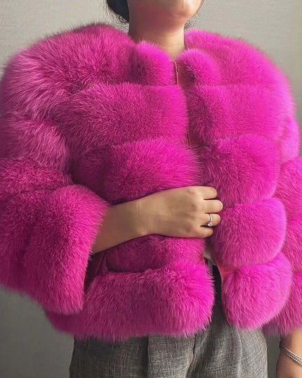 Winter Women's Cold Coat Top Fox Jackets For Women clothing Natural Real fox Fur Jacket Coats For Women Fur Jacket In Promotion