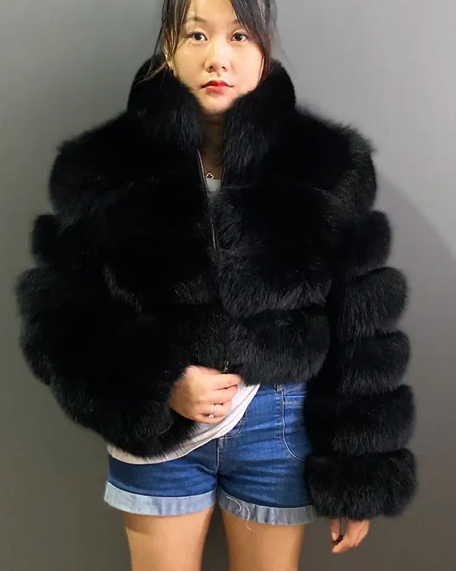 Winter Women's Cold Coat Top Fox Jackets For Women clothing Natural Real fox Fur Jacket Coats For Women Fur Jacket In Promotion