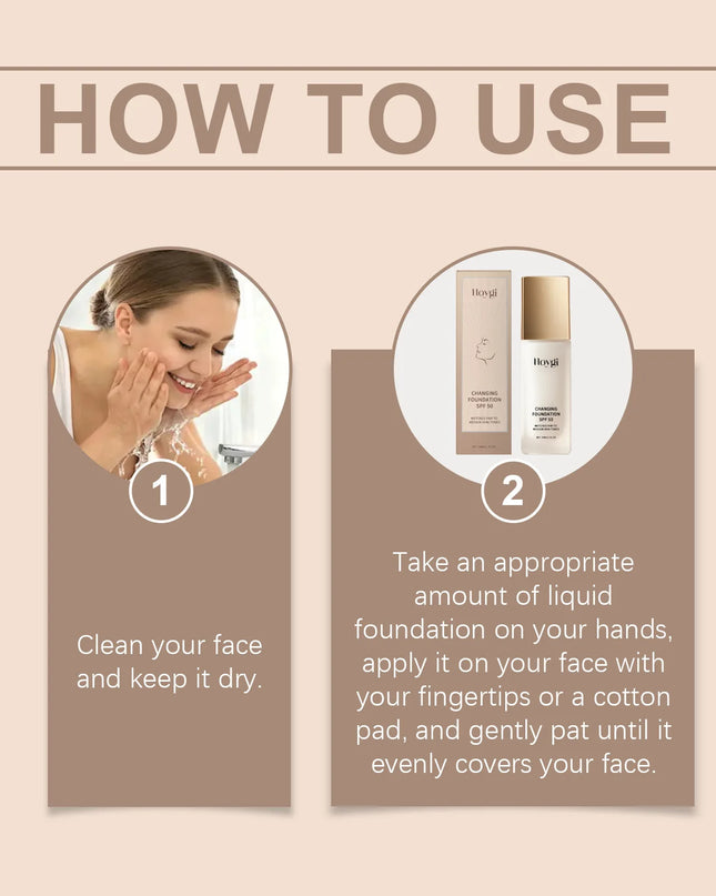 Light Moisturizing Foundation for Oily and Dry Skin | HOYGI