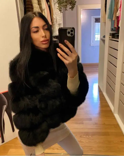 Winter Women's Cold Coat Top Fox Jackets For Women clothing Natural Real fox Fur Jacket Coats For Women Fur Jacket In Promotion