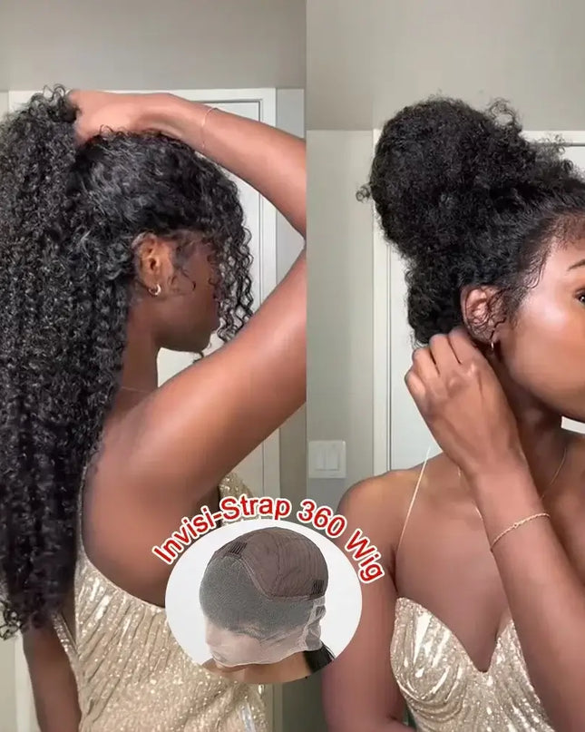 360 HD Deep Wave Full Lace Wig – Pre-Plucked Curly Human Hair Wig for Black Women