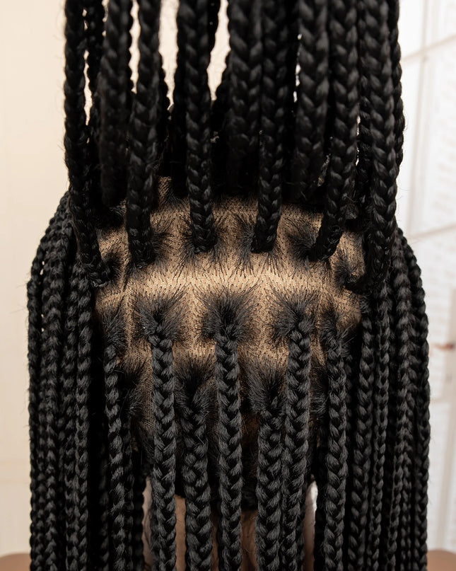 African Braided Hair Wigs Synthetic Full Lace