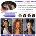 Advertisement for Frolo wigs highlighting features and color options.