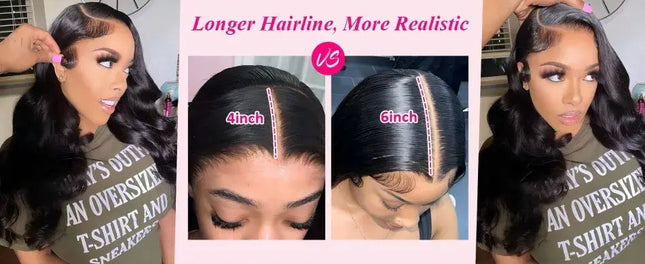 40 Inch 13x6 HD Body Wave Lace Front Wig 220% Density Human Hair
