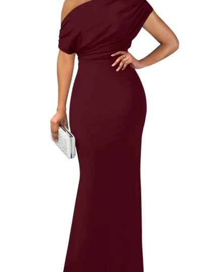 Elegant Sleeveless Off Shoulder Bodycon Long Dress for Evening Party & Prom