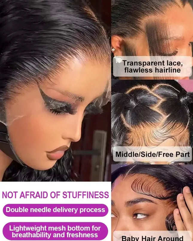 40 Inch Loose Deep Wave HD Lace Front Wig 13x6 Brazilian Curly Human Hair Wig for Women