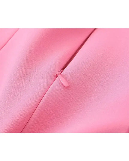 Pink A-Line Mini Dress – Elegant Summer Party Style”