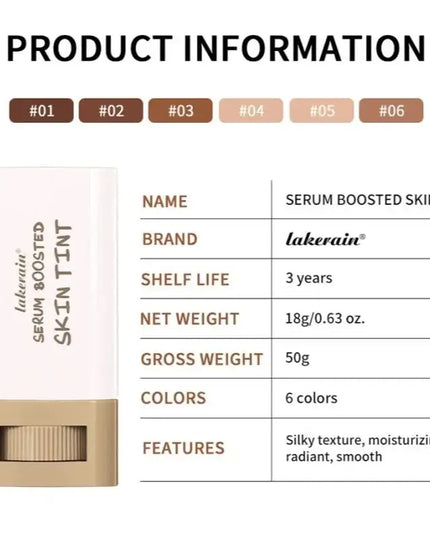 Skin Tint Foundation Stick hydrates and nourishes the skin while providing long-lasting,