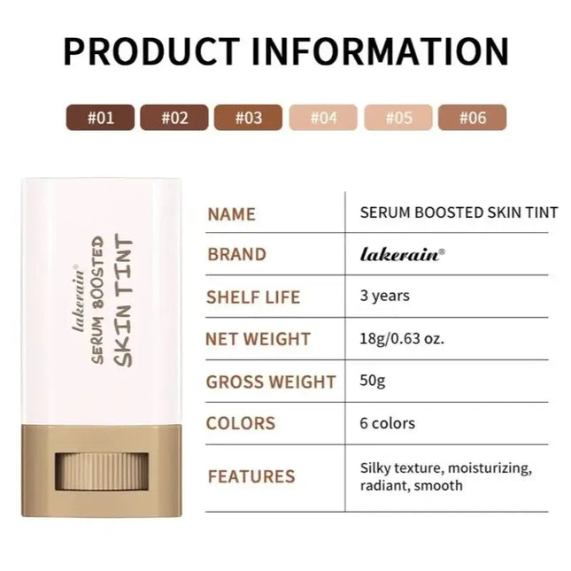 Skin Tint Foundation Stick hydrates and nourishes the skin while providing long-lasting,