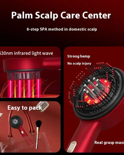 Electric Vibration Massage Comb Red Light Therapy Hair Growth Massage