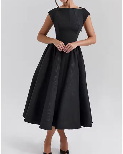 2025 Summer Strapless Satin Backless Pleated Long Dress