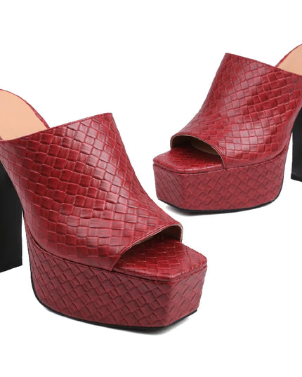 Sexy High Heels Platform Slides - Women Summer Mules 2023