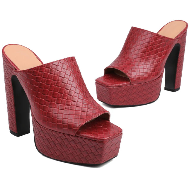 Sexy High Heels Platform Slides - Women Summer Mules 2023