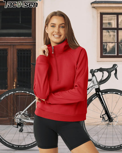 Tacvasen Women's Fleece Lined Cotton Pullover