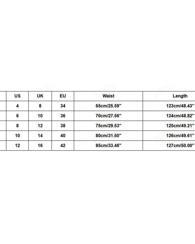 Size chart for Women Tropical Print Halter Backless Maxi Dress, showing waist and length measurements in cm.