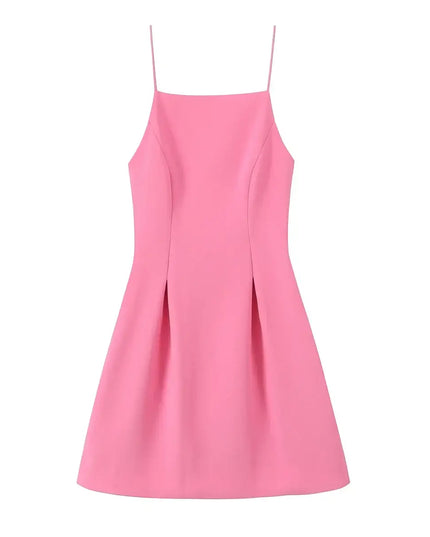 Pink A-Line Mini Dress – Elegant Summer Party Style”