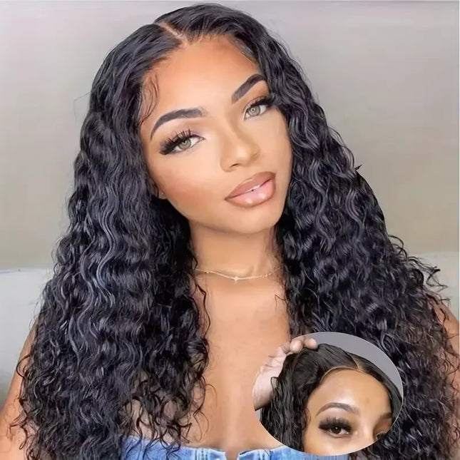 Natural Black Deep Wave Lace Front Wig | 100% Human Hair