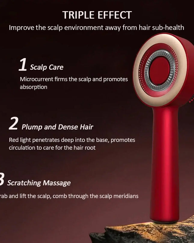Electric Vibration Massage Comb Red Light Therapy Hair Growth Massage
