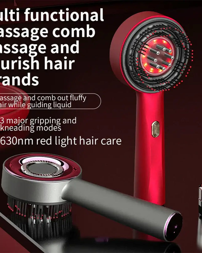 Electric Vibration Massage Comb Red Light Therapy Hair Growth Massage