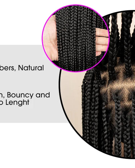 African Braided Hair Wigs Synthetic Full Lace