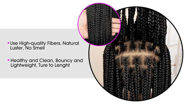 African Braided Hair Wigs Synthetic Full Lace