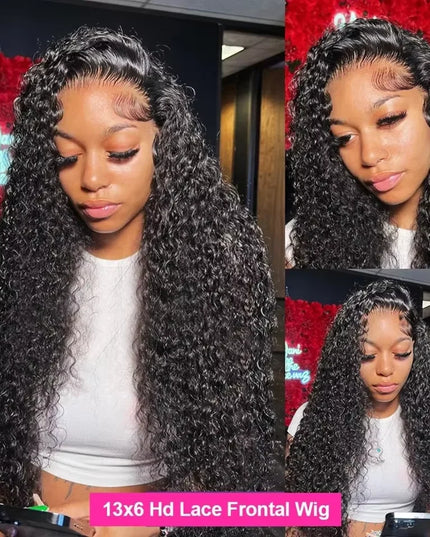 Natural Black Deep Wave Lace Front Wig | 100% Human Hair