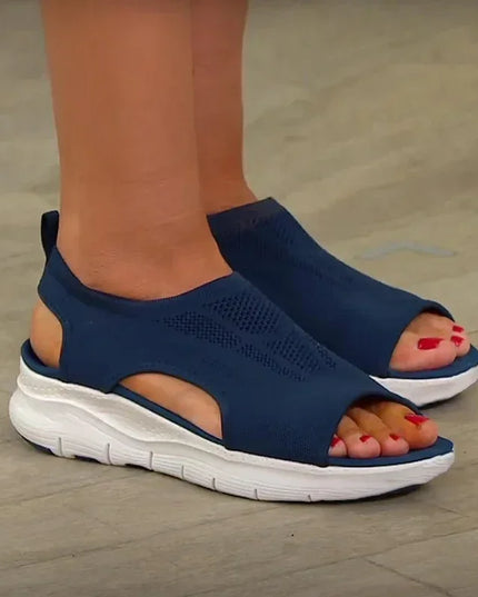 zapatos de mujer verano 2024, sandalias deportivas informales con cuña y plataforma, estilo veraniego