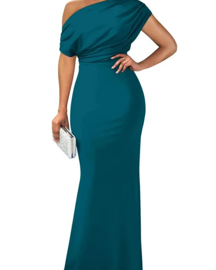 Elegant Sleeveless Off Shoulder Bodycon Long Dress for Evening Party & Prom