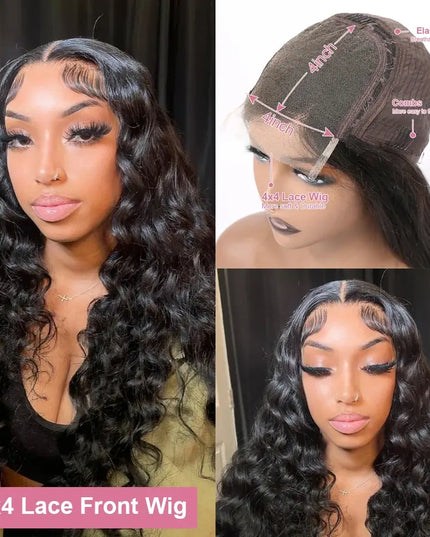 40 Inch Loose Deep Wave HD Lace Front Wig 13x6 Brazilian Curly Human Hair Wig for Women