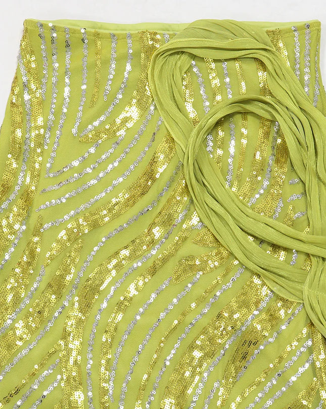 One-Shoulder Sequin Evening Dress – Elegant Summer Style